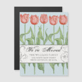 Pink Tulip Spring Floral Bewegende aankondiging (Voorkant / Achterkant)