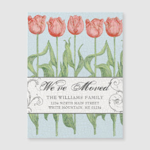 Pink Tulip Spring Floral Bewegende aankondiging
