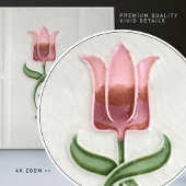 Pink Tulip Wall Decor Nouveau Art Deco Gibbons Tegeltje