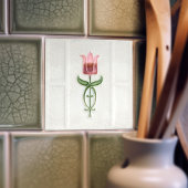 Pink Tulip Wall Decor Nouveau Art Deco Gibbons Tegeltje
