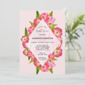 Pink Tulip Waterverf Floral Vrijgezellenfeest Kaart (Staand voorkant)