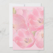 Pink Tulip Waterverf Floral Vrijgezellenfeest Kaart (Achterkant)