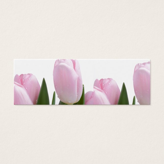PINK TULIP WEDDING FAVOR KAART (Voorkant)