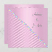  PINK TULIP WEDDING INVITATIONS KAART (Voorkant / Achterkant)