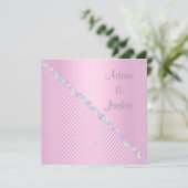  PINK TULIP WEDDING INVITATIONS KAART (Staand voorkant)