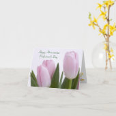 Pink Tulips Administrative Professionals Kaart (Gele Bloem)