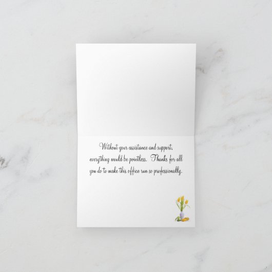 Pink Tulips Administrative Professionals Kaart (Binnen)