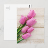 pink tulips | birthday | mothersday | briefkaart (Voorkant / Achterkant)