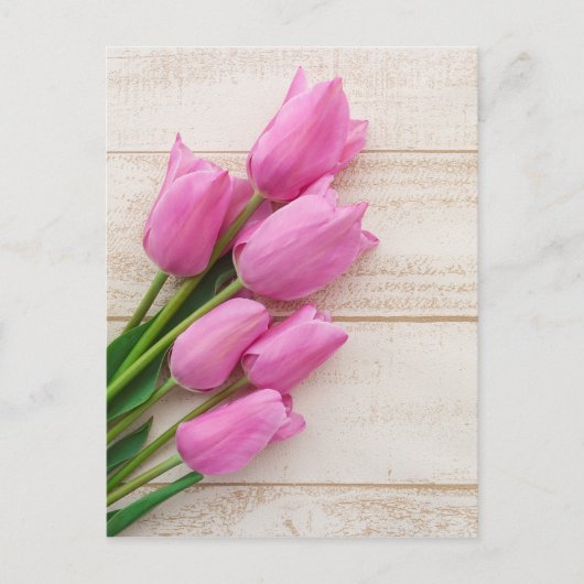 pink tulips | birthday | mothersday | briefkaart (Voorkant)