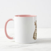 Pink Tulips Bunny Rabbit Easter Eggs Basket Mok (Links)