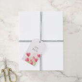 Pink Tulips For You Birthday Cadeaulabel (Met Touw)