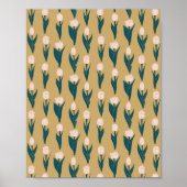 Pink Tulips Garden Poster (Voorkant)