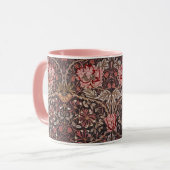 Pink Tulips Honeysuckle William Morris Mok (Voorkant links)