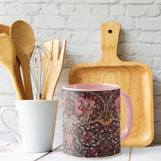 Pink Tulips Honeysuckle William Morris Mok