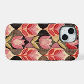 Pink Tulips iPhone 15 Case (Achterkant horizontaal)