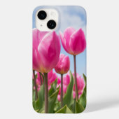 Pink Tulips iPhone Case – Floral Nature Aesthetic (Achterkant)
