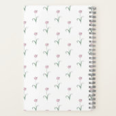 Pink Tulips Personalized Journal Notebook Notitieboek (Achterkant)