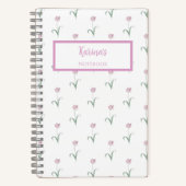 Pink Tulips Personalized Journal Notebook Notitieboek (Voorkant)