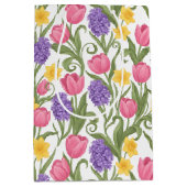 Pink Tulips, Yellow Daffodils, Purple Hyacinths Medium Cadeauzakje (Voorkant)
