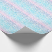 Pink Turquoise & Blue Stylied Water Waves Pattern Cadeaupapier (Hoek)