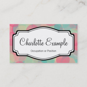 Pink Turquoise Chevron Personal Visitekaartje