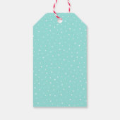 Pink Turquoise Floral Waterverf Roos Baby shower Cadeaulabel (Achterkant)