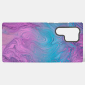 Pink & Turquoise Marble Art Phone Case Samsung Galaxy Hoesje (Achterkant horizontaal)