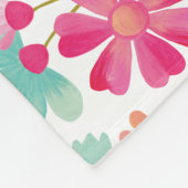 Pink Turquoise Pastels Fleece Deken (Hoek)