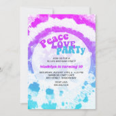 Pink Turquoise Tie Dye Birthday Kaart (Voorkant)