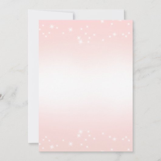 Pink tutu ballet ballerina verjaardagsuitnodiging kaart (Achterkant)