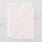 Pink Tutu Bunny Floral Baby Shower Kaart (Achterkant)