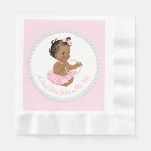 Pink Tutu Etnische Ballerina Pearl Baby shower Servetten