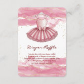 Pink Tutu Gold Glitters Baby shower Informatiekaartje (Voorkant)