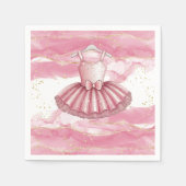 Pink Tutu Gold Glitters Baby shower Servet (Voorkant)