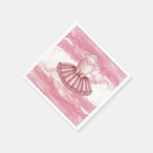Pink Tutu Gold Glitters Baby shower Servet (Hoek)