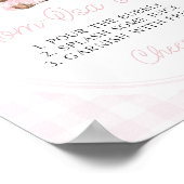 Pink Tutu Teddy Bear Baby Shower Mimosa Bar Poster (Hoek)