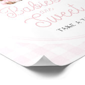 Pink Tutu Teddy Bear Baby Shower Sweets Table Sign Poster (Hoek)