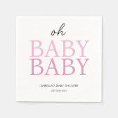 Pink Twin Baby shower Servet (Voorkant)