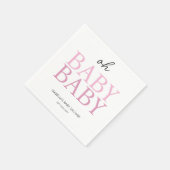 Pink Twin Baby shower Servet (Hoek)