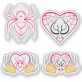 Pink Twink Spider liefhebbers Sticker (Voorkant)