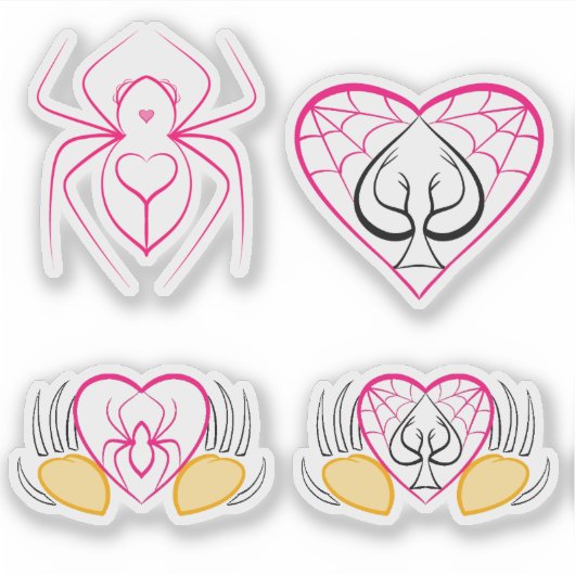 Pink Twink Spider liefhebbers Sticker (Voorkant)
