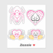 Pink Twink Spider liefhebbers Sticker (Vel)