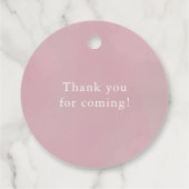 Pink Twinkle Little Star Baby shower Verjaardag Bedankjes Labels (Achterkant)