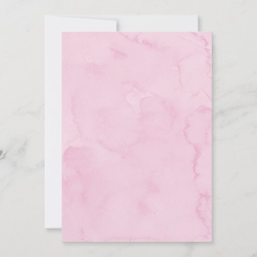 Pink Twinkle Star Cloud Baby shower Kaart (Achterkant)