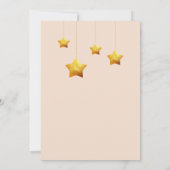 Pink Twinkle Twinkle Star Baby shower Invitation Kaart (Achterkant)