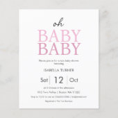 Pink Twins Baby shower Uitnodiging (Voorkant)