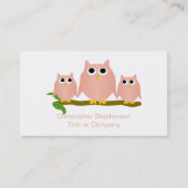 Pink Uilen Ontwerp Visitekaartje (Voorkant)
