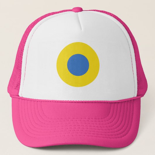 PINK Ukraine Air Force Roundel Trucker Pet (Voorkant)