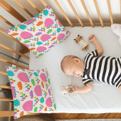Pink Umbrellas with Clouds and Raindrops Kussen