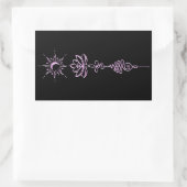 Pink Unalome Group Rechthoekige Sticker (Tas)